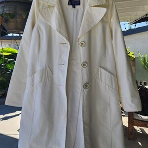 London Fog Women's Ivory Trench Coat